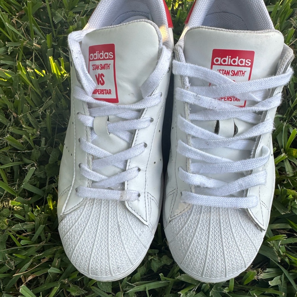 Adidas originals Stan Smith red and white womens 7